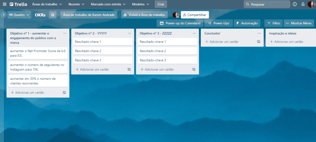 OKR no Trello: guia para uma visualização prática